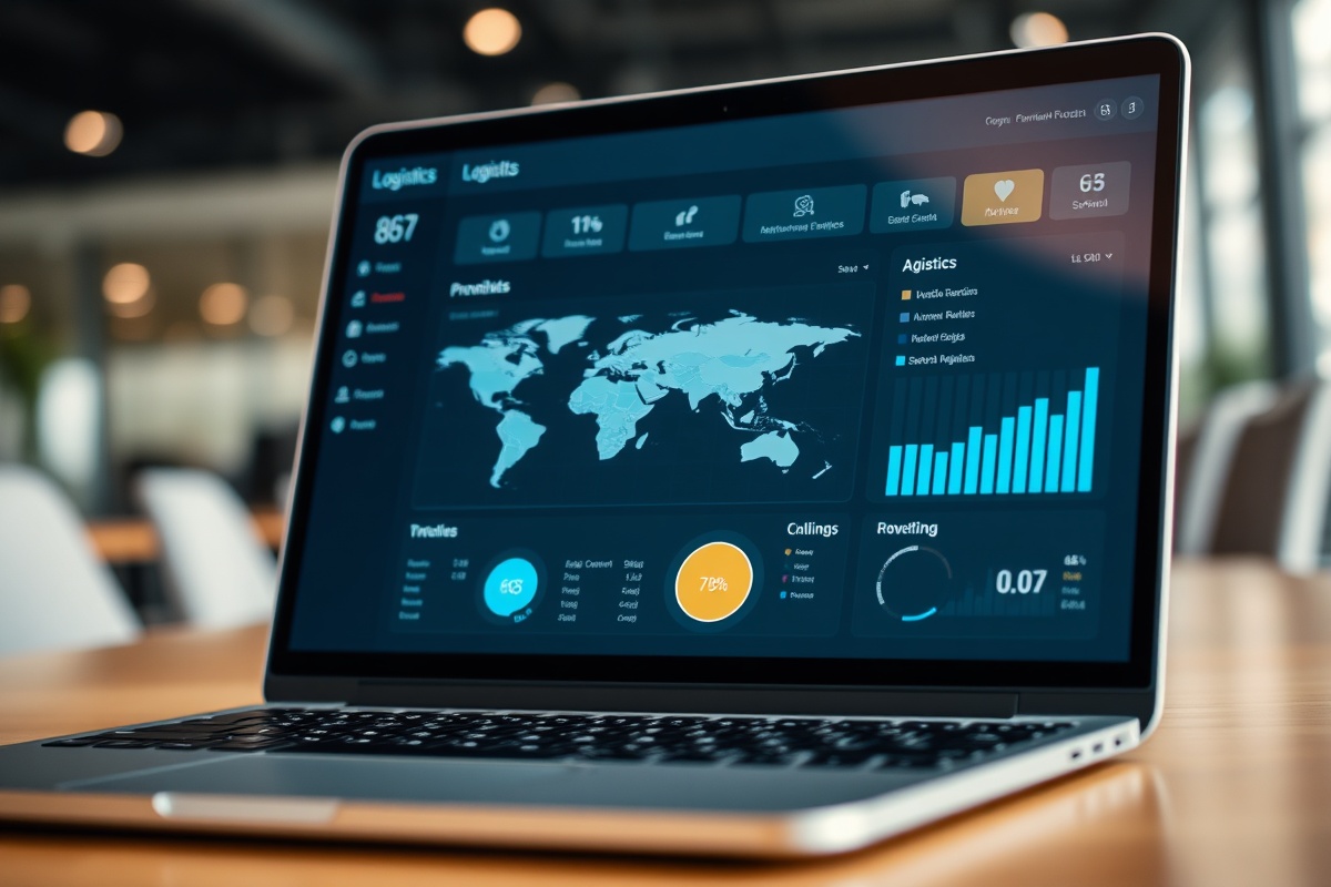 Интерфейс GateFlow: Панель мониторинга логистических потоков
