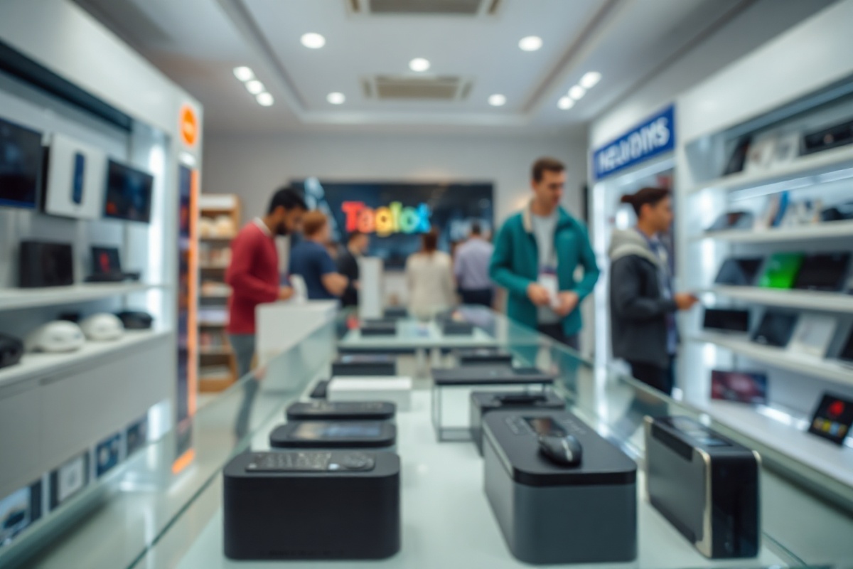 Склад TechStore с оптимизированной системой сортировки электроники